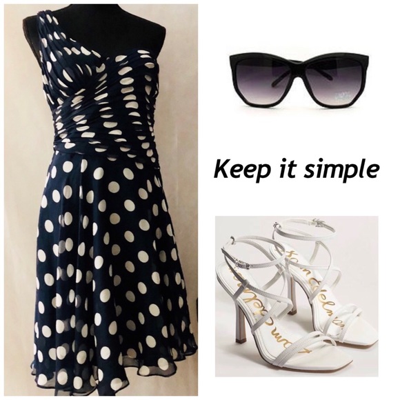 *Adrianna Papell One-Shoulder Vintage Dress - Picture 14 of 14